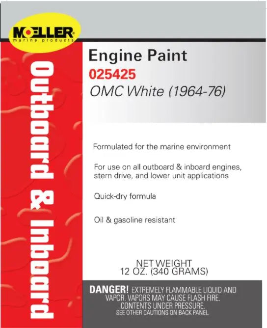 Moeller Engine Paint Johnson White Part 025425 – High-Quality White Engine Coating