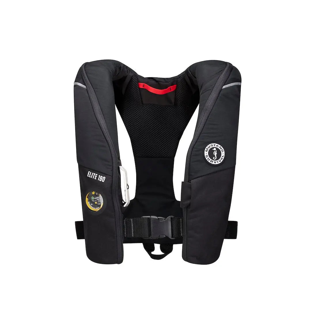 MUSTANG SURV Elite 190 PFD Black – Personal Flotation Device for Safety and Comfort