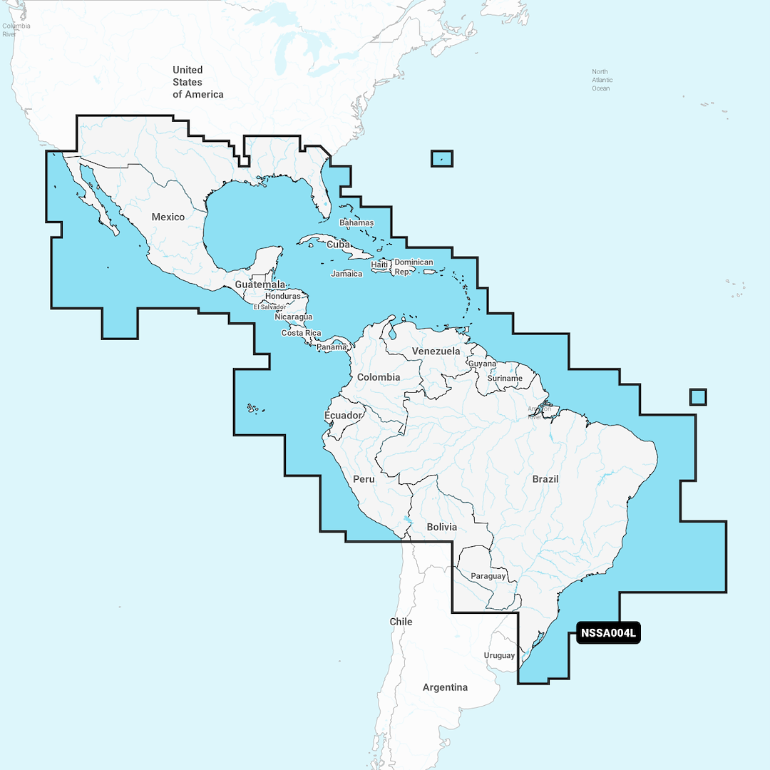 Garmin Carto Mexico Caribbean to Brazil Map - Part Number 010C128520