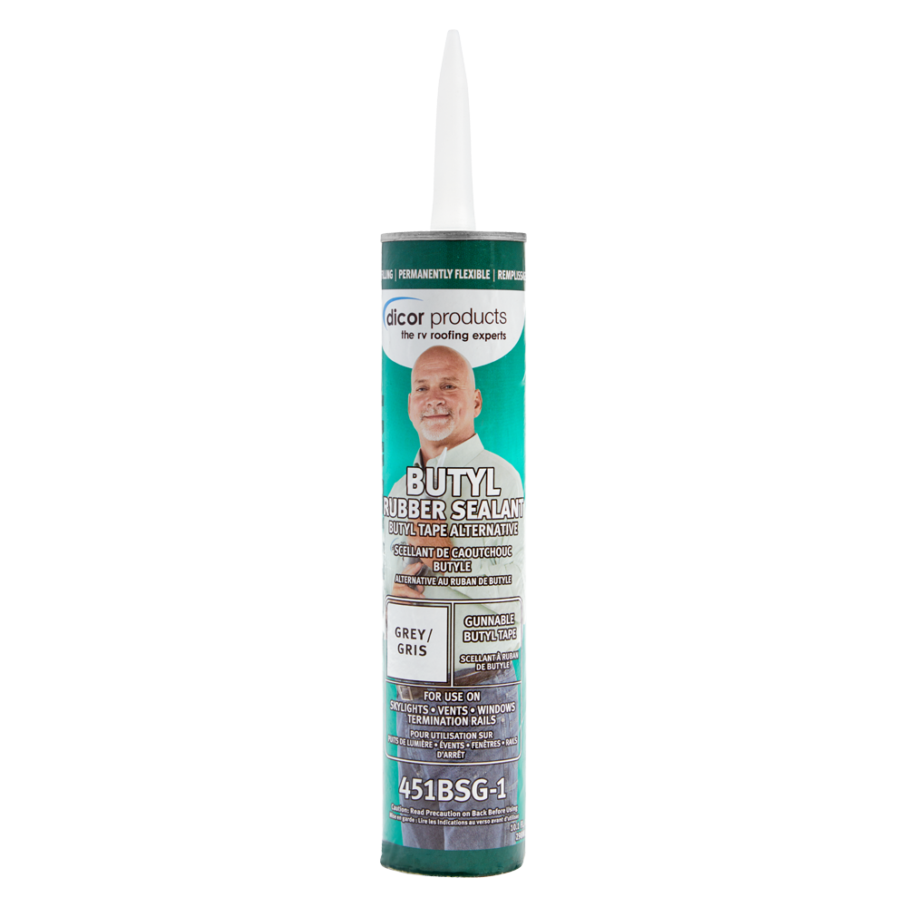 DICOR Corp 451BSG1 Gunable Butyl in a DICOR Tube – Weatherproof Sealant for Construction and Repair