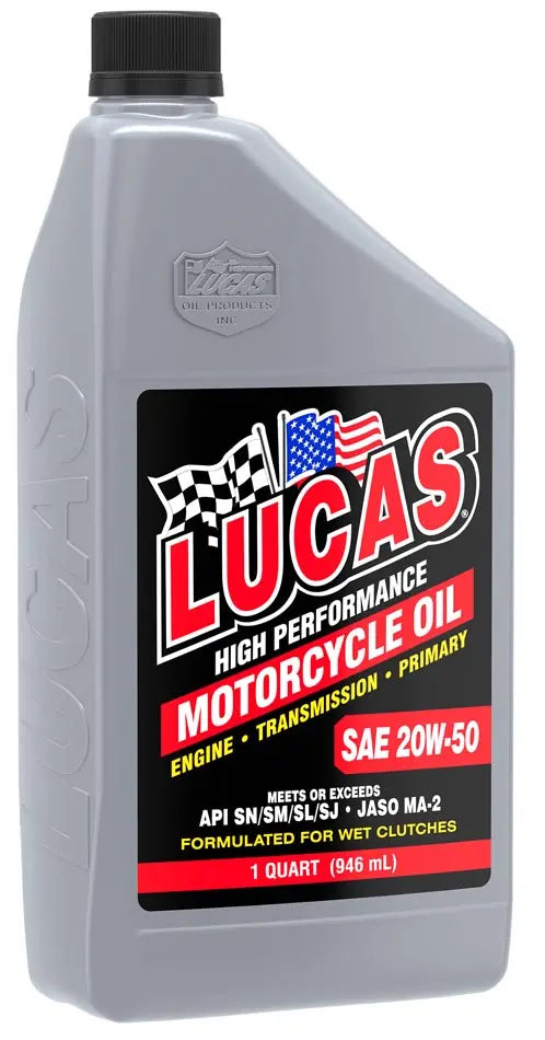 Lucas Oil SAE 20W-50 Motorcycle Oil - Part Number 10700