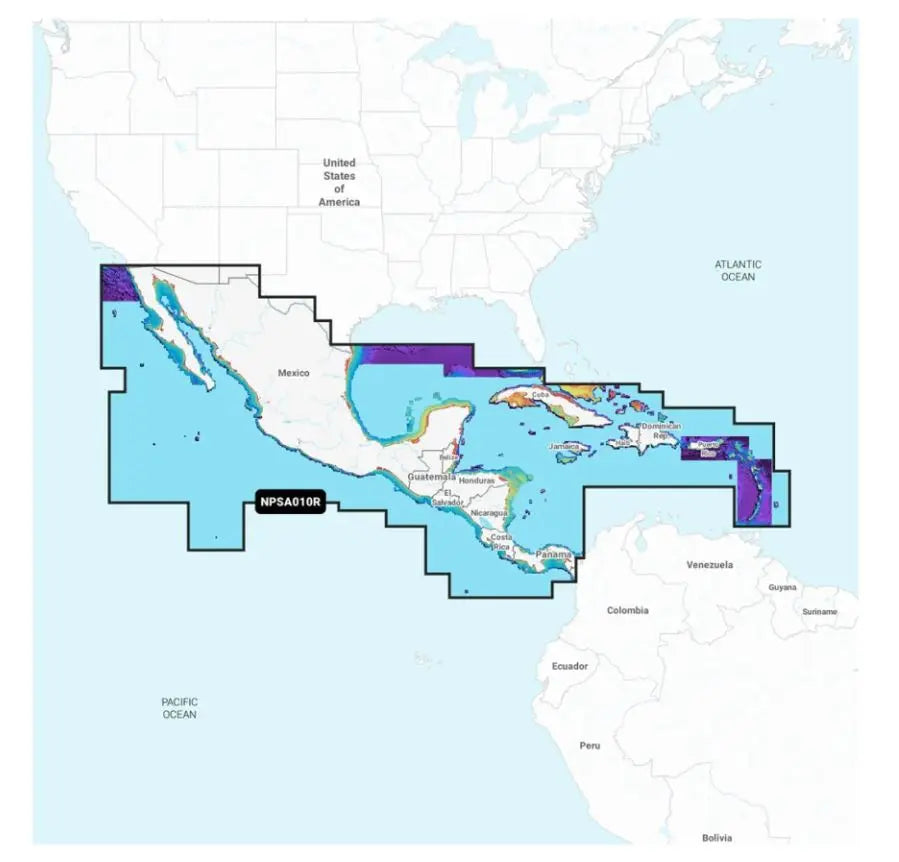 Navionics Central America & Caribbean Marine Navigation Chart - Part 010C145940
