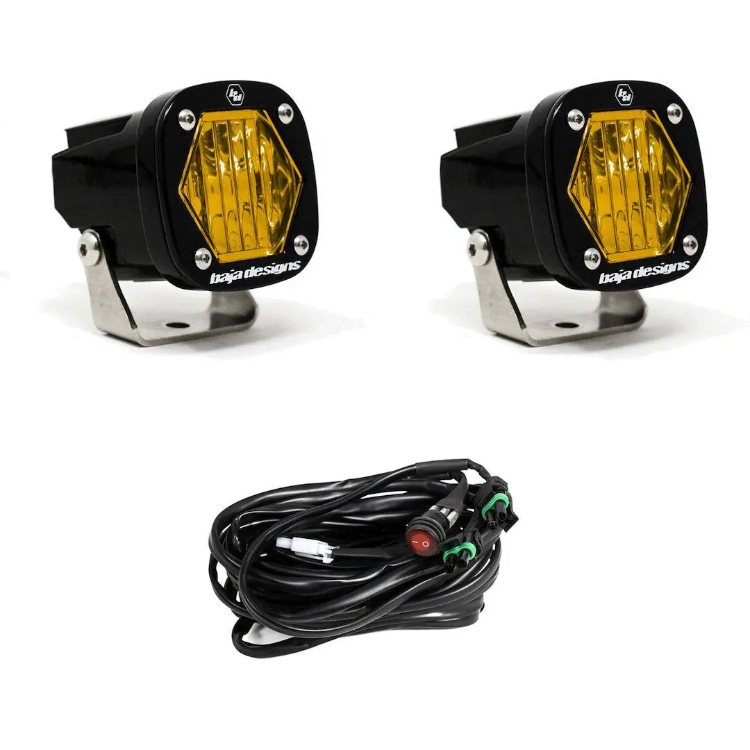 Baja Designs S1 Pair Amber Wide Cornering LED Lights for Off-Rroad Vehicles