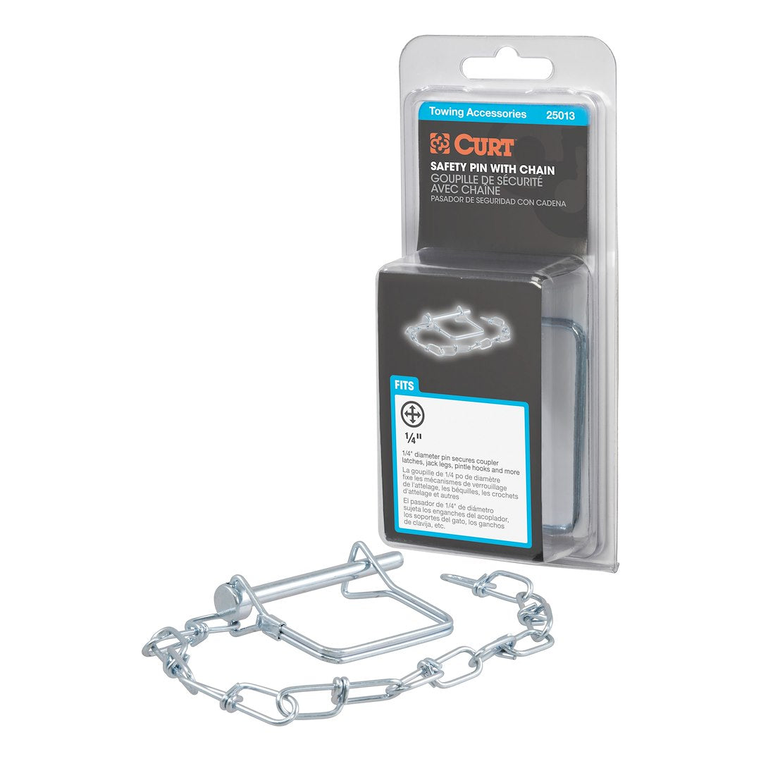 CURT Manufacturing Safety Pin (Part Number 25013) for Secure Trailer Hitch Connections