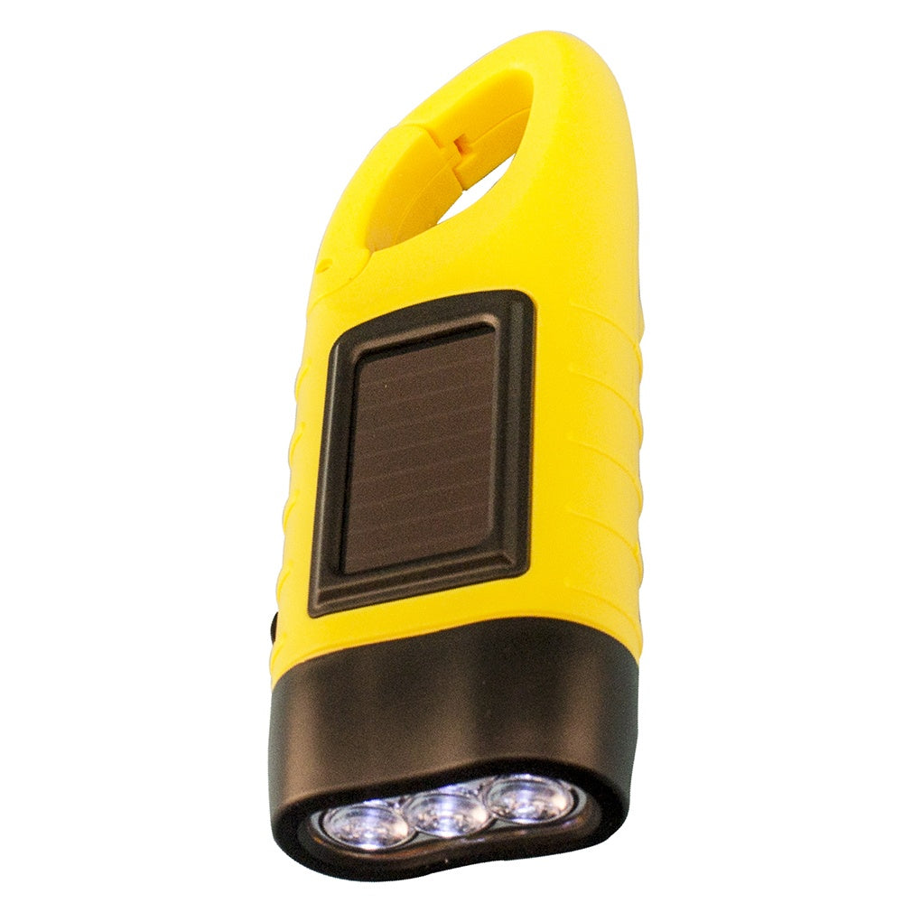 READY AMER Handcrank Flashlight with Solar Panel - Part Number 11016
