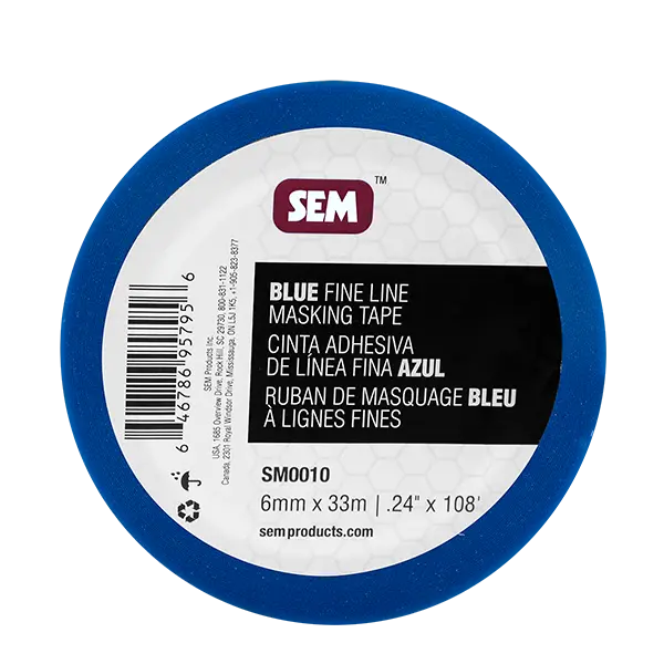 SEM Products Blue Fine Line Masking Tape – .24 Inch Wide, Part Number SM0010