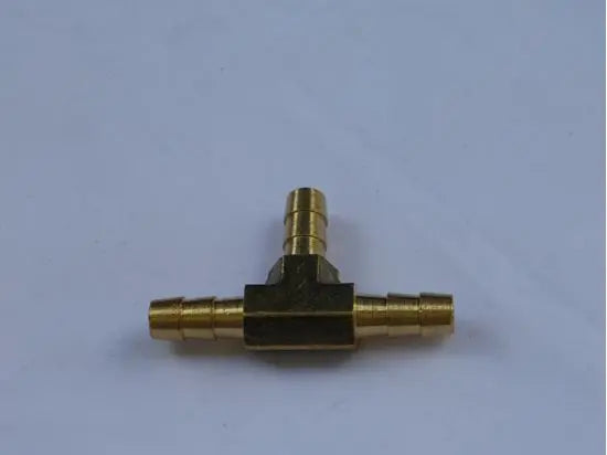 HELIX RACING Brass Barb T-Connector 1/4 inch (6.5mm) Part Number 531460