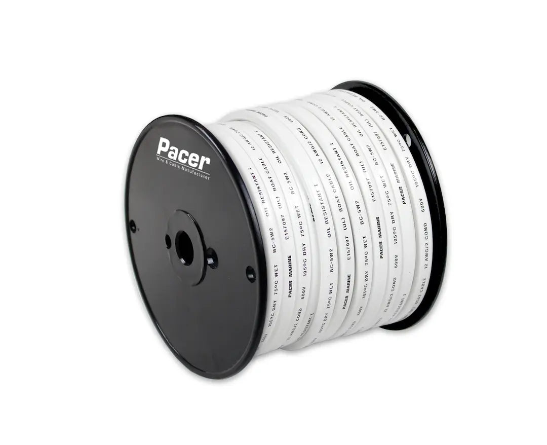 PACER W182RYW100 18/2 UL Boat Cable with Red Jacket, 100 ft Length