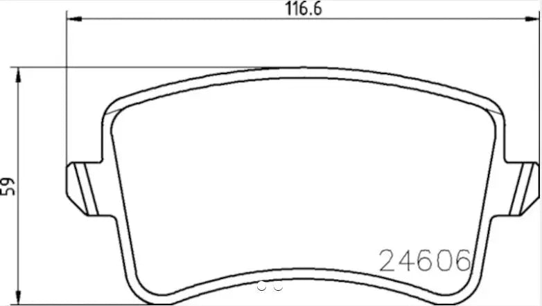 HELLA Brake Pad Set for Disc Brakes - Part Number 355025381
