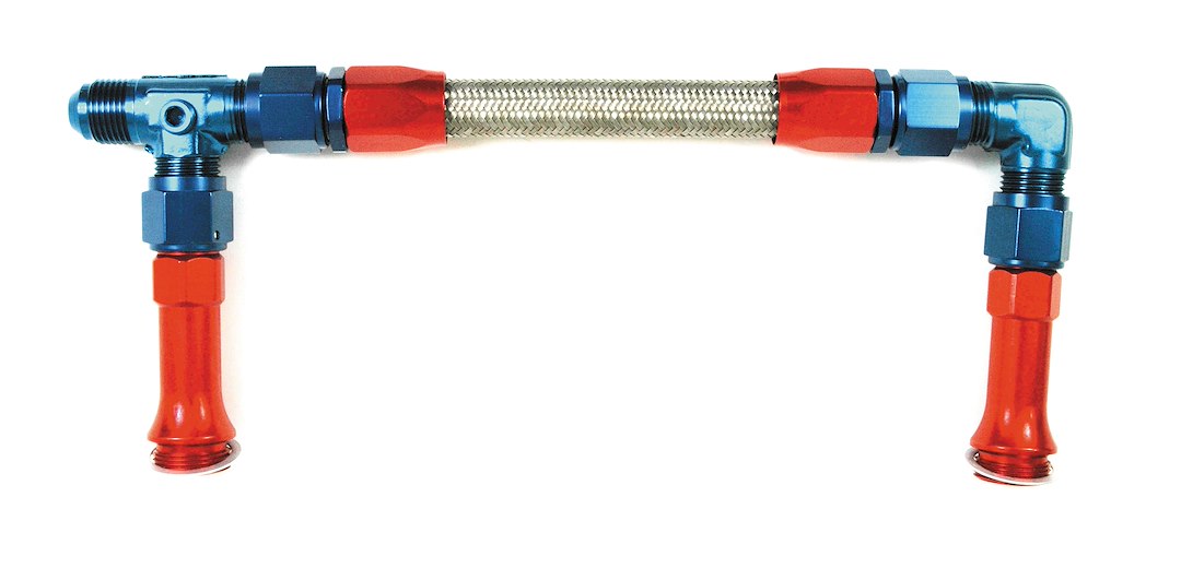 SpeedFX -8AN Reinforced Dual Inlet Fuel Line Fitting for Holley 4150 Carburetor (Part #575115)