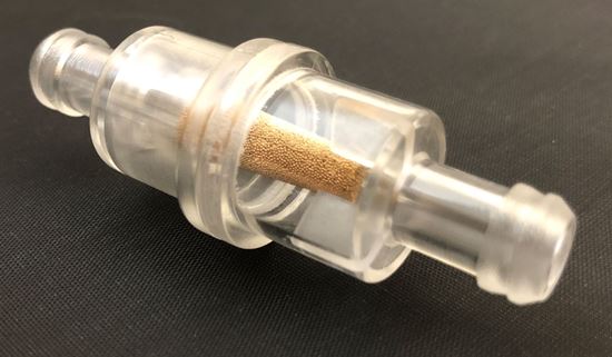 Helix Racing 3/16-Inch Clear Fuel Filter with Bronze Fittings