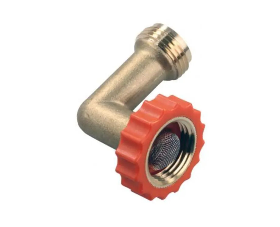 JR Products 62235 90° Hose Saver Lead-Free - Durable RV Water Connection Accessory