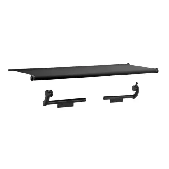 Dometic 9630002079 Deluxe 60-Inch Black Sliding Door with Rail and Hardware by DOMETIC