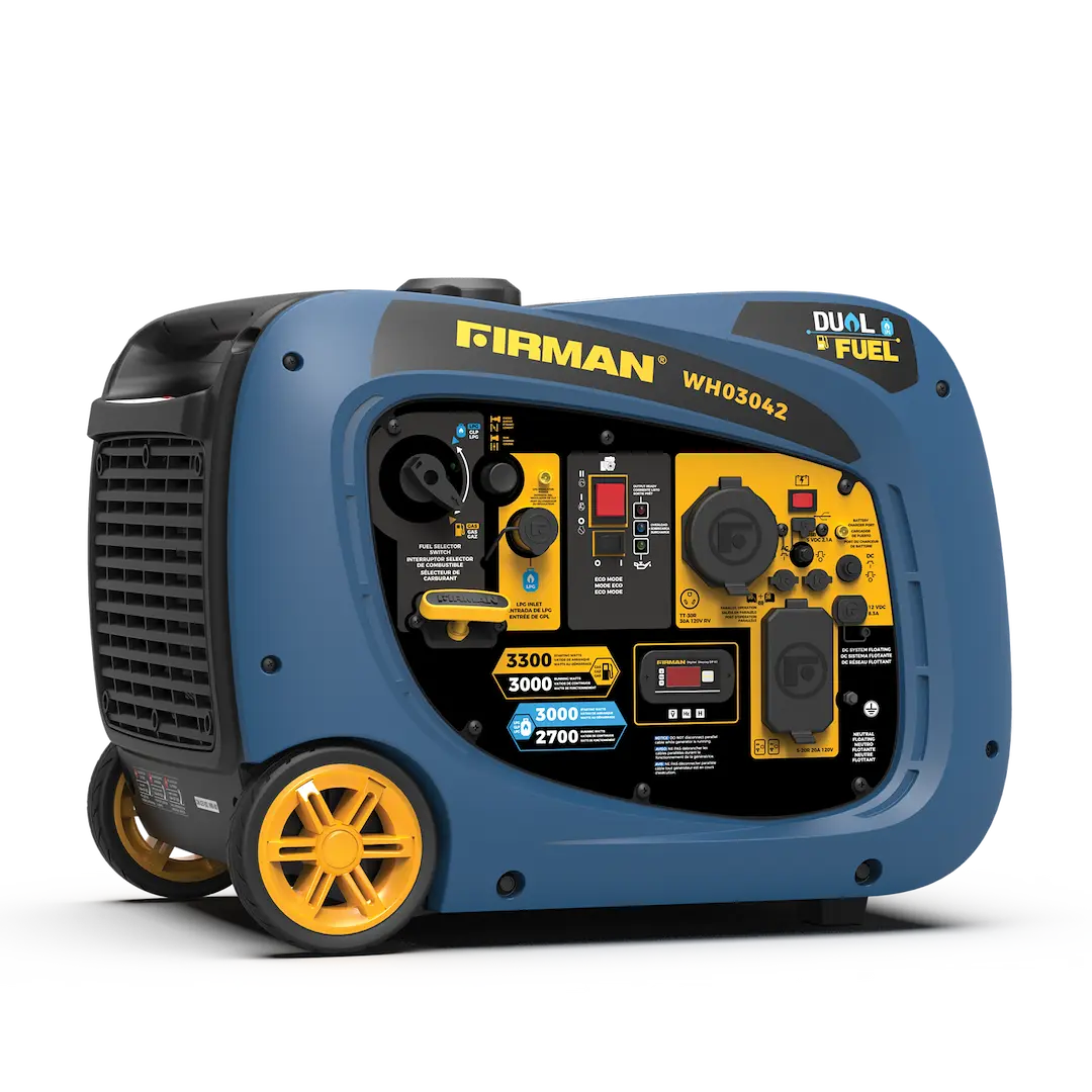 FIRMAN POWER Dual Fuel Inverter Generator 3200/2900W Electric Start - Model WH03042