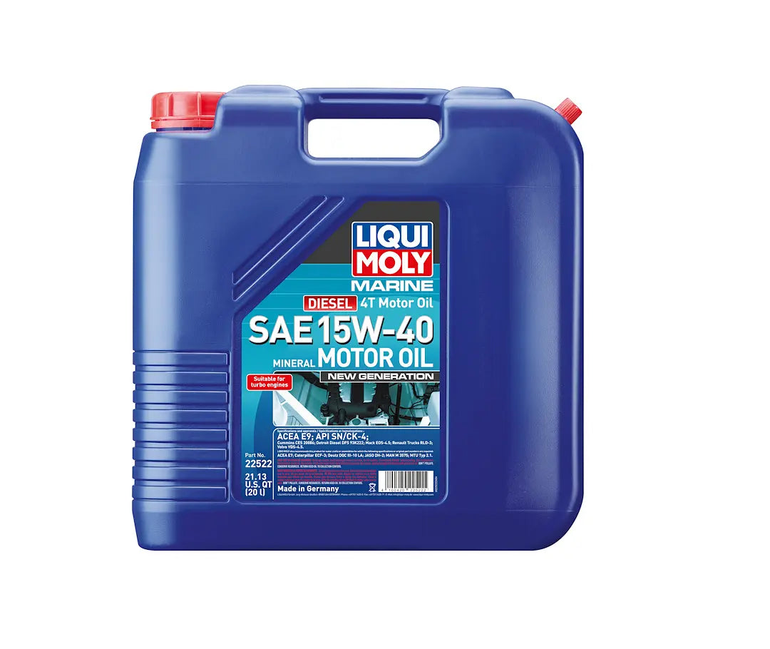 LIQUI MOLY Marine Diesel 4T Motor Oil 15W-40 - High-Performance Marine Engine Lubricant