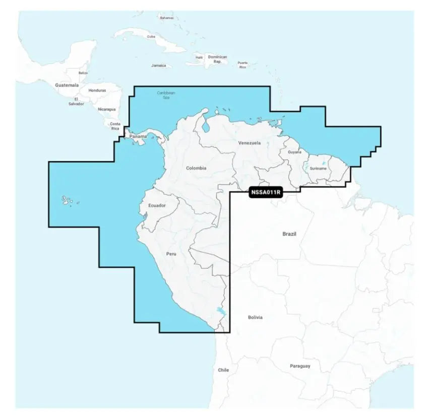 Garmin Carto South America North Inland and Coastal Map - Part Number 010C145220