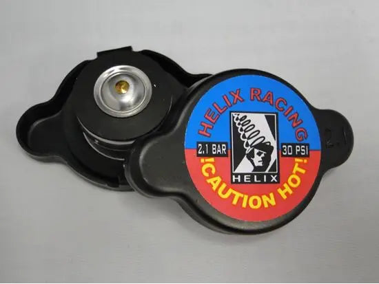 HELIX RACING Radiator Cap Black 2.1 Bar - Reliable Cooling System Pressure Control