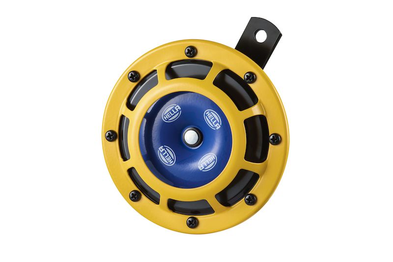 HELLA Super Tone Horn 12V 280Hz/350Hz Blue - Loud Vehicle Horn for Cars and Trucks