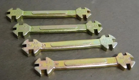 HELIX RACING 4-Piece Spoke Wrench Set Model 3011500 for Motorcycle and Bicycle Maintenance