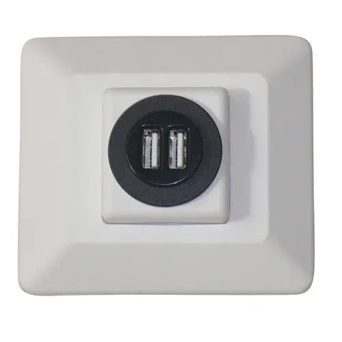 Valterra LLC 12V Metal Outlet Cap (Part #61031USB) for RV and Marine Applications