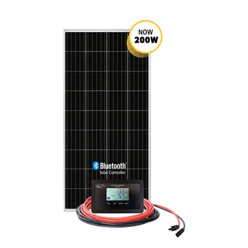 Go Power Overlander 200 Watt Solar Kit with Charge Controller and Mounting Hardware