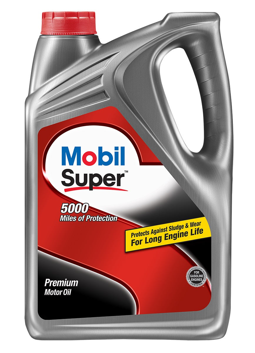 Mobil Super 5W-20 Motor Oil, 3 Quarts (Part Number 124408)