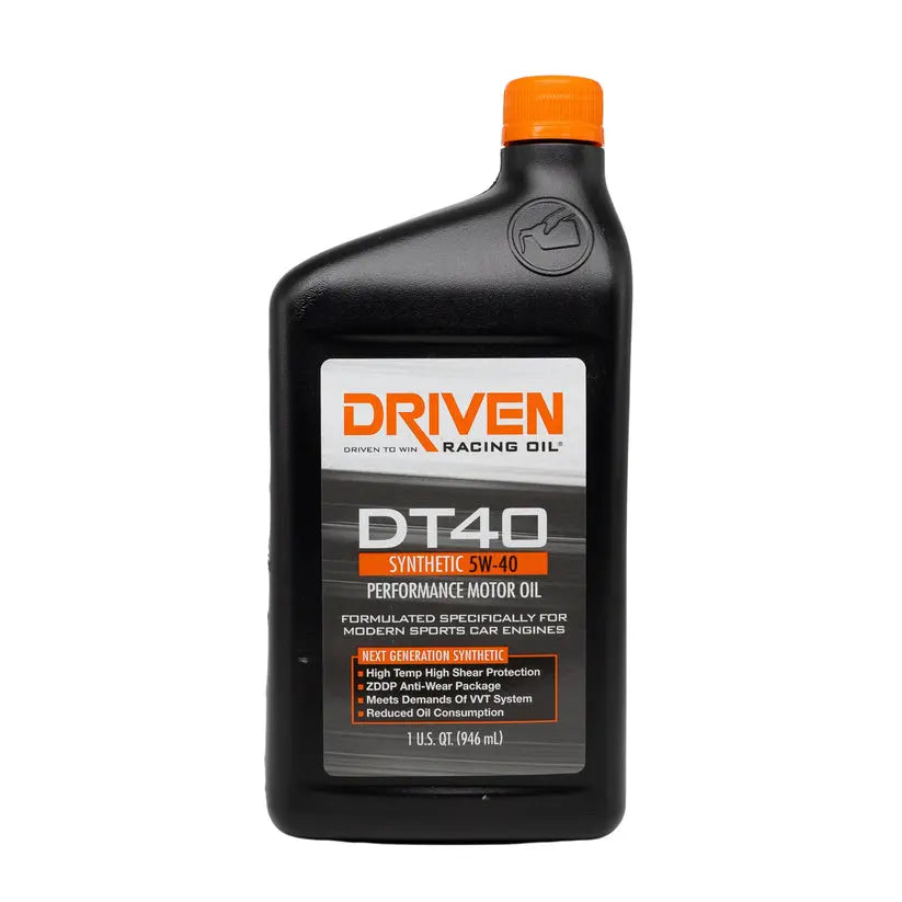 Driven Race DT40 5W-40 High Zinc Synthetic Motor Oil - Part Number 02406