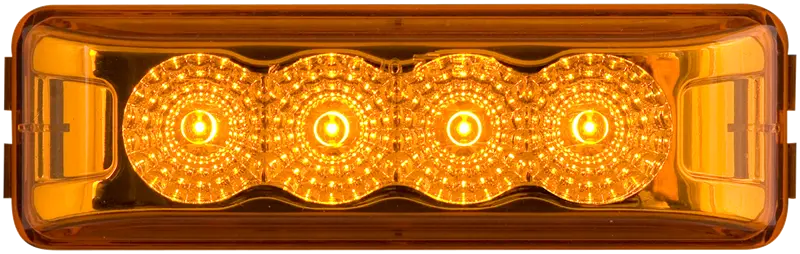 Optronics MCL63ABP 4 LED Miroflex Thin Line Amber Poly Light Bar