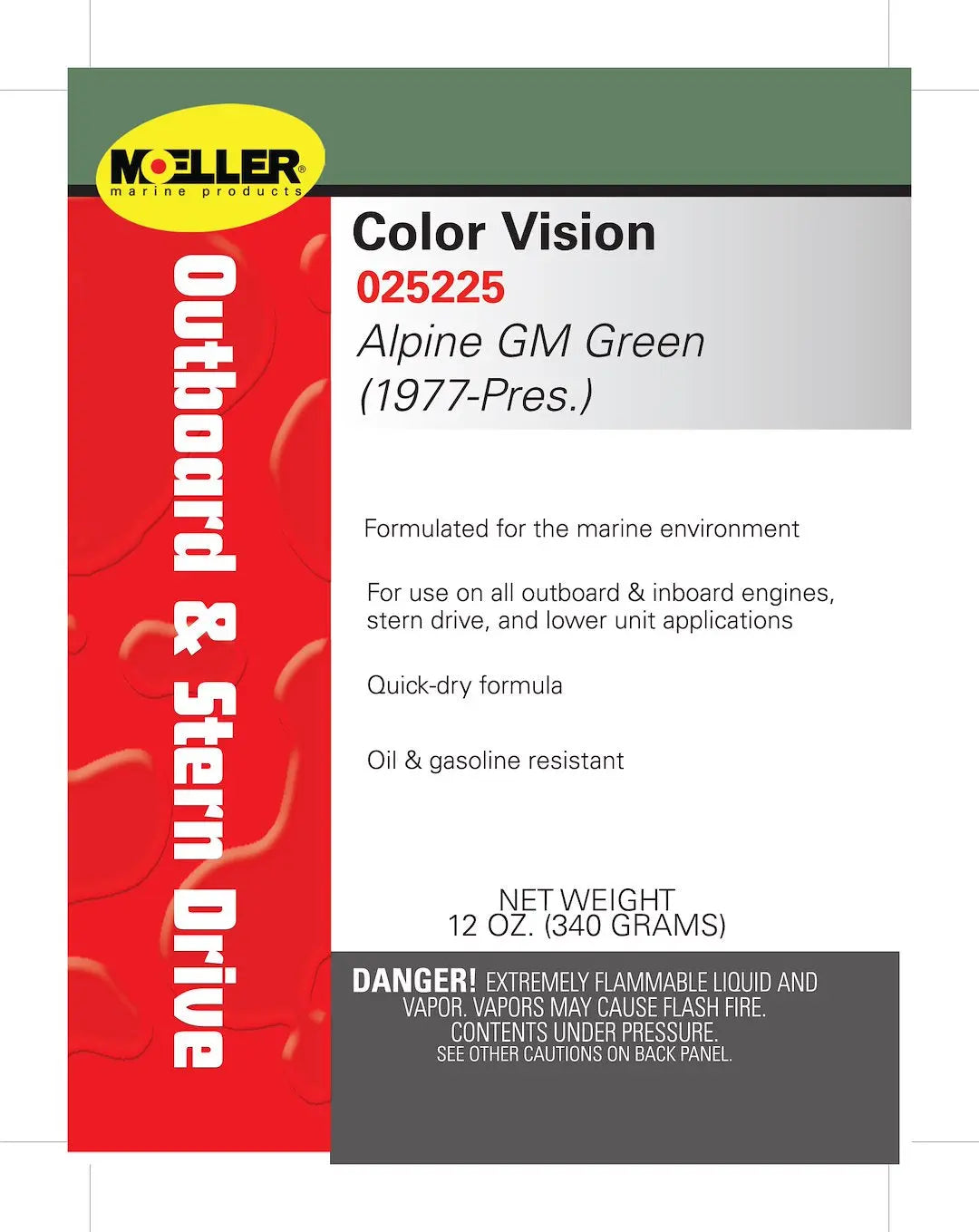 Moeller CLR/VSN General Motors Green Electrical Component - Part No. 025225