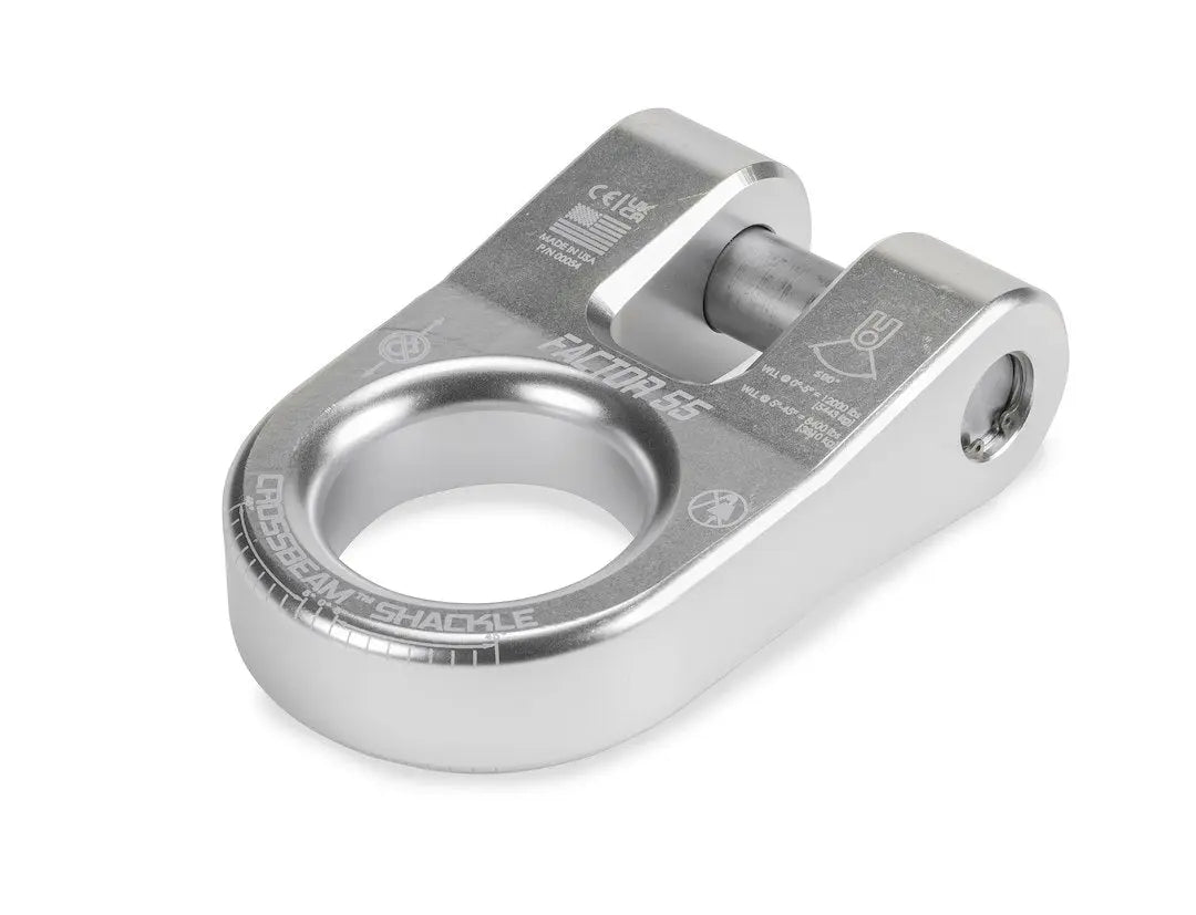 Factor 55 Crossbeam Shackle Silver (Part #0005405) for Heavy-Duty Towing and Recovery