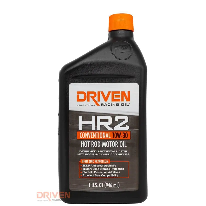 Driven Race HR Conventional 10W-30 Motor Oil Quart - High-Performance Engine Lubricant