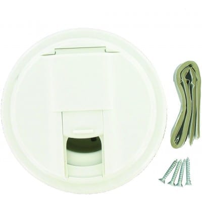 Valterra LLC A102130VP Universal Round White Cable Hatch - Durable Access Cover