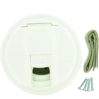 Valterra LLC A102130VP Universal Round White Cable Hatch - Durable Access Cover
