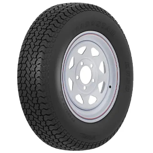 Americana ST175/80D13 C/5H Mod Wheel Tire - White Sidewall for Light Trucks