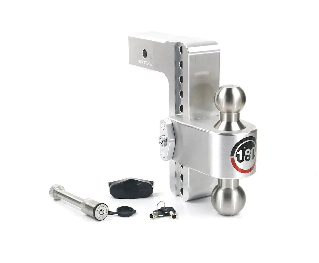 Weigh Safe LTB825KA Turnover Ball 8' Drop Hitch with 2' Shank for Heavy-Duty Towing