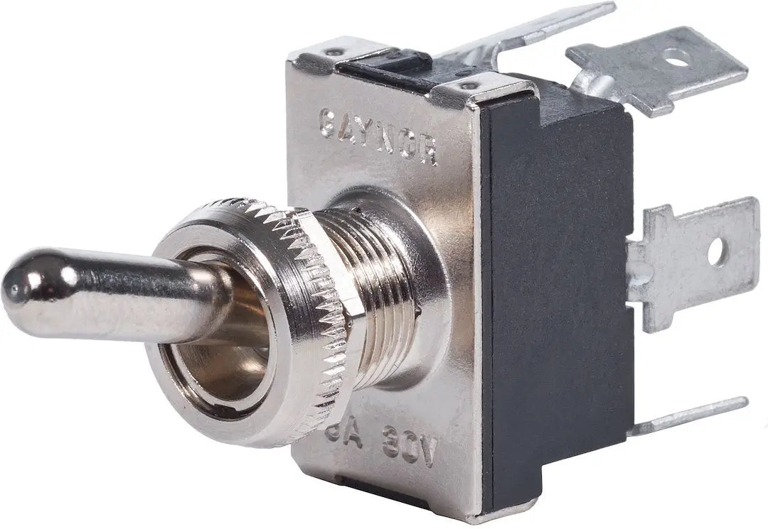 Blue Sea Systems 4155BSS Toggle DPDT On-Off-On Switch for Marine and Automotive Applications