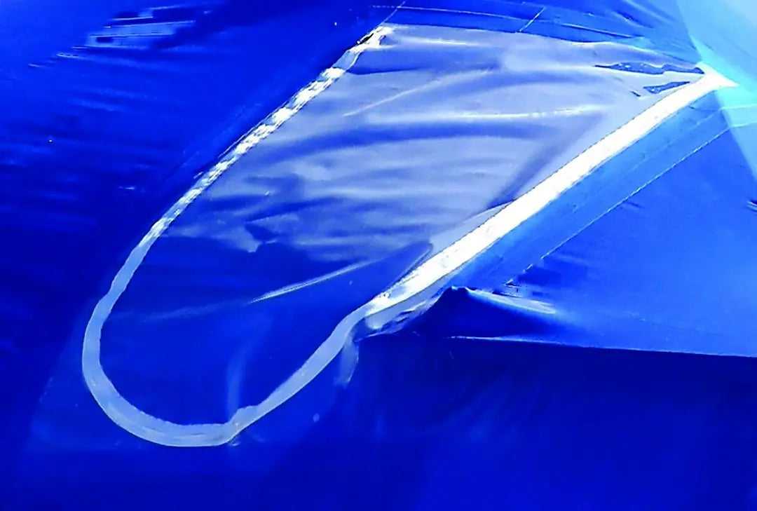 DR. SHRINK 36' x 72' Zipper Door Access in Blue, Heavy-Duty Plastic Material