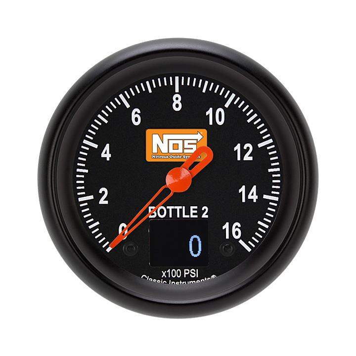 Holley OS369VBBPF 2-5/8-Inch Nitrous Pressure Gauge, 1,600 PSI, 2-1/2-Inch Bolt Pattern