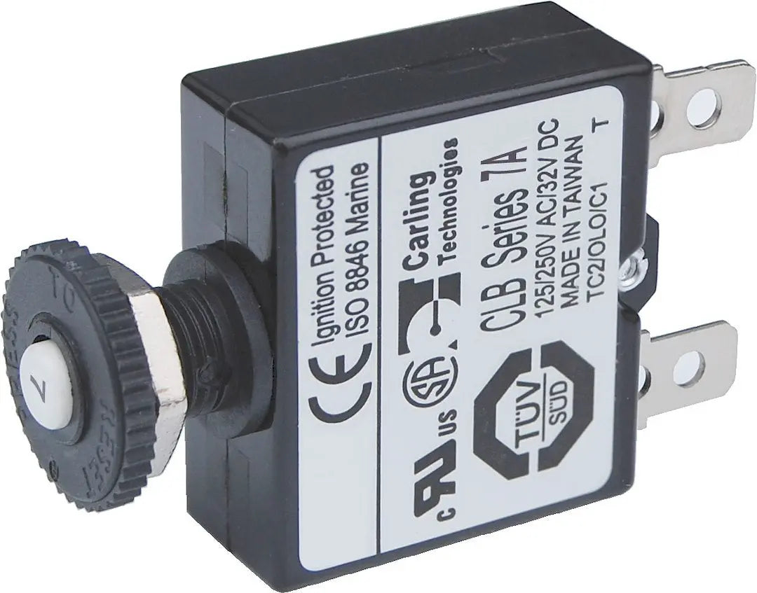 Blue Sea Circuit Breaker Push Button QC 7A - Reliable Overcurrent Protection