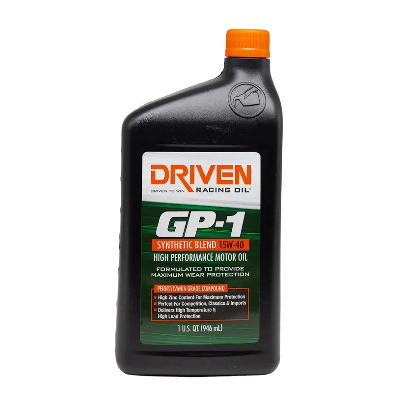 Driven Race GP-1 Semi-Synthetic 15W-40 Performance Oil Quart