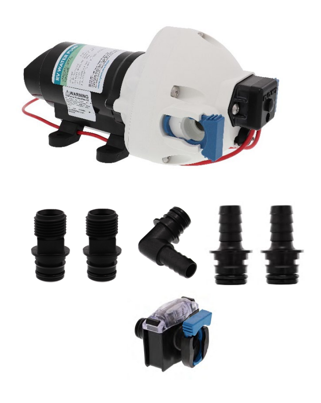 Xylem R3526144D 12V RV Water Pump – 3 GPM, 50 PSI