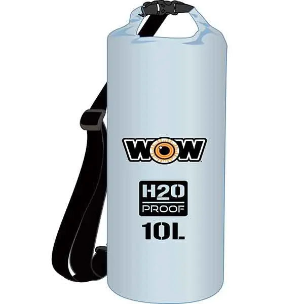 WOW Sports H2O Proof 10L Dry Bag Clear - Waterproof Storage for Outdoor Adventures