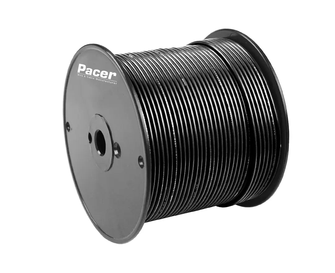 PACER 10 AWG UL Black Thermoplastic Copper Wire - 500 ft Roll
