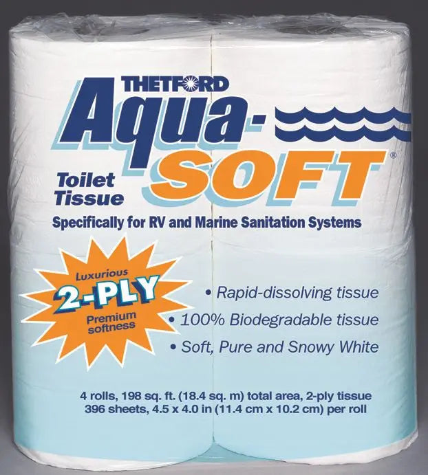DAVE CARTER TH03300 Aqua Soft Tissue 4 Pack - Premium Bathroom Paper Towels