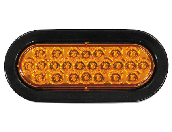 Buyers Prod SL65AO Amber LED Light Strobe - 6.5 Inch Oval Warning Light