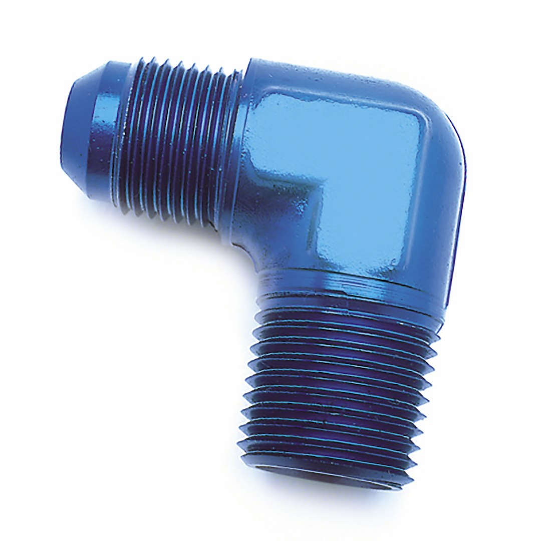 SpeedFX -8AN to 1/2NPTF 90-Degree Blue Elbow Fittings
