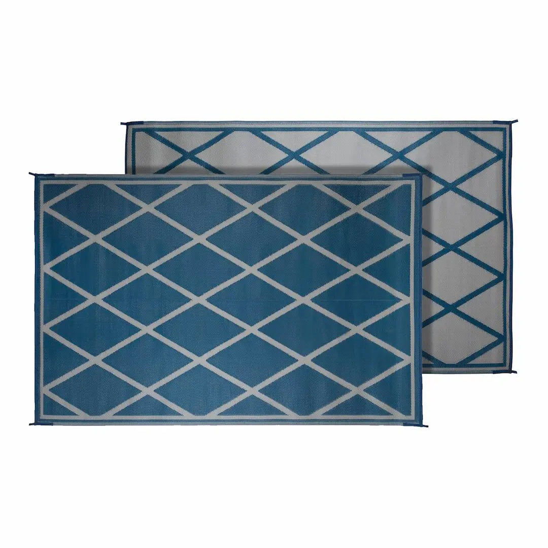 Faulkner Mat Diamond 8x20 Blue and Ivory – Durable Non-Slip Floor Mat for Commercial and Residential Use