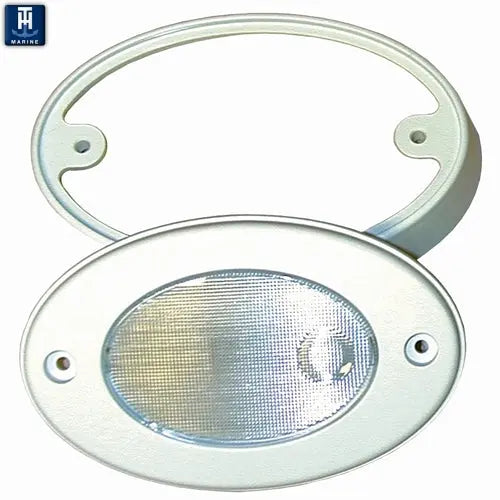 T-H Marine White Oval Courtesy LED with Mount Ring - Model OCL2KDP