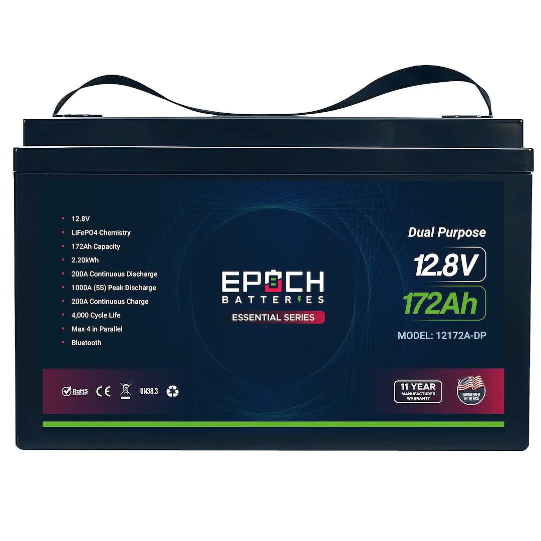 EPOCH BATTER 12V 172AH Dual Purpose ES Battery - Reliable Deep Cycle and Starting Power