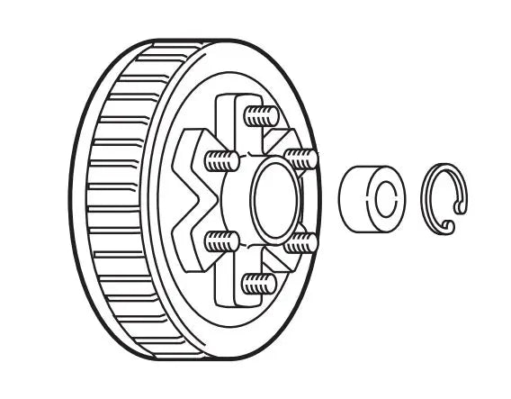 Dexter Axle 838880 655 NeverLube Hub and Drum for Heavy-Duty Trailers